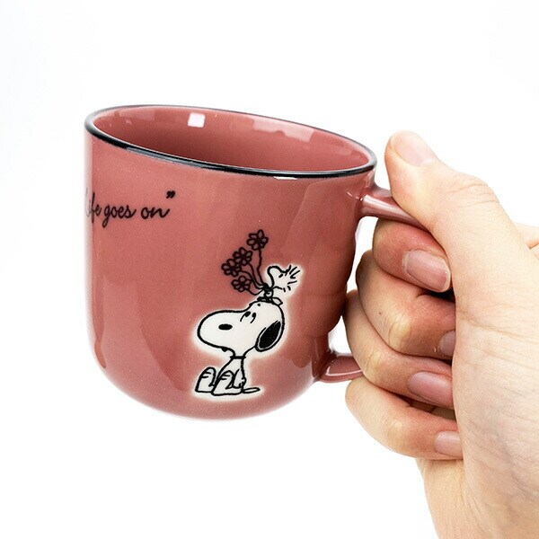 スヌーピー コースター付 マグ レッド マグカップ ランチ ティータイム ギフト