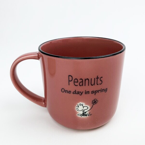 スヌーピー コースター付 マグ レッド マグカップ ランチ ティータイム ギフト