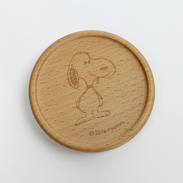 スヌーピー コースター付 マグ グリーン マグカップ ランチ ティータイム ギフト