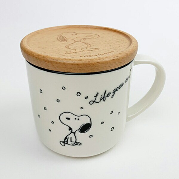 スヌーピー コースター付 マグ ホワイト マグカップ ランチ ティータイム ギフト