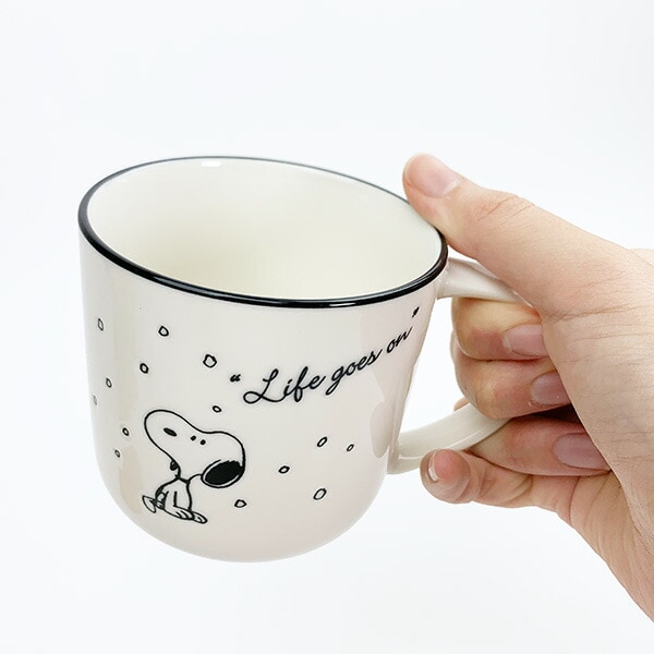 スヌーピー コースター付 マグ ホワイト マグカップ ランチ ティータイム ギフト