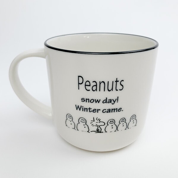 スヌーピー コースター付 マグ ホワイト マグカップ ランチ ティータイム ギフト