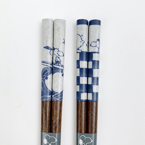 スヌーピー 木箱入 ペア染付 箸セット チャーリーブラウン 箸 チョップスティック