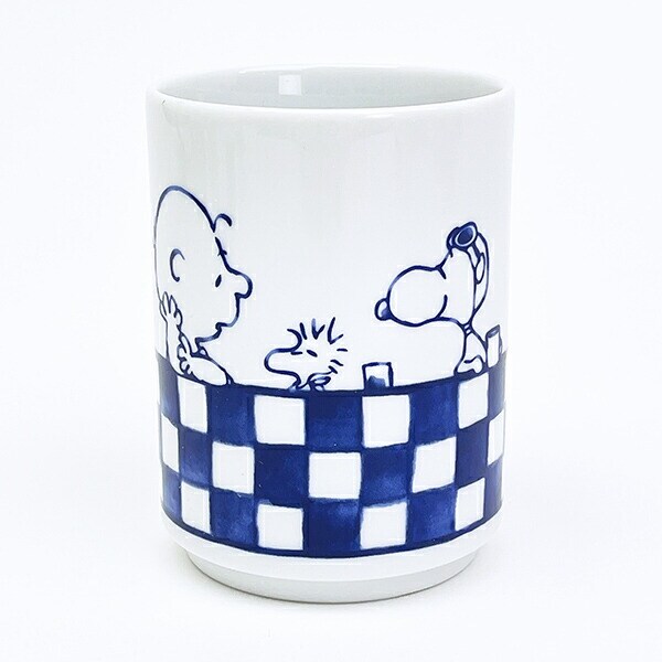 スヌーピー 市松 寿司湯呑 コップ 縁起ものシリーズ 日本製 SNOOPY