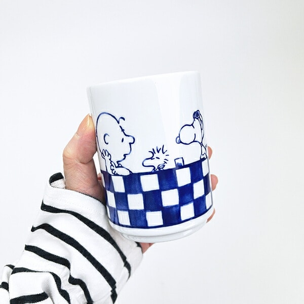 スヌーピー 市松 寿司湯呑 コップ 縁起ものシリーズ 日本製 SNOOPY