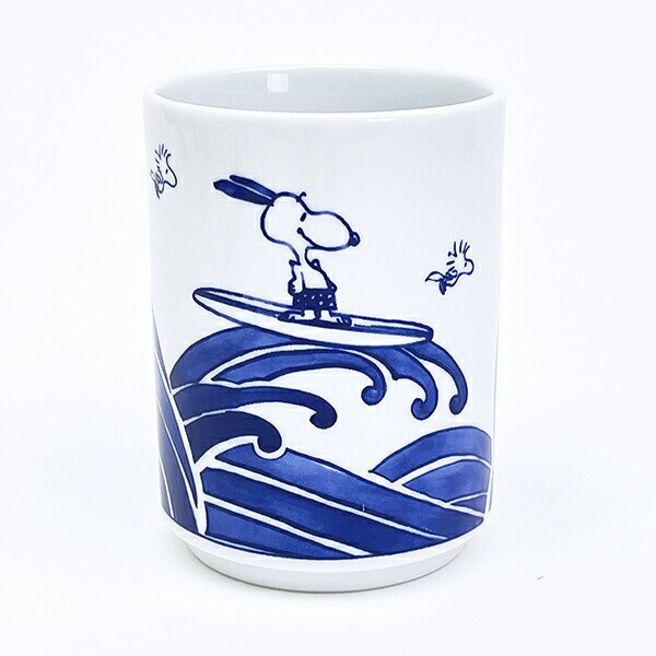 スヌーピー 波 寿司湯呑 コップ 縁起ものシリーズ 日本製 SNOOPY