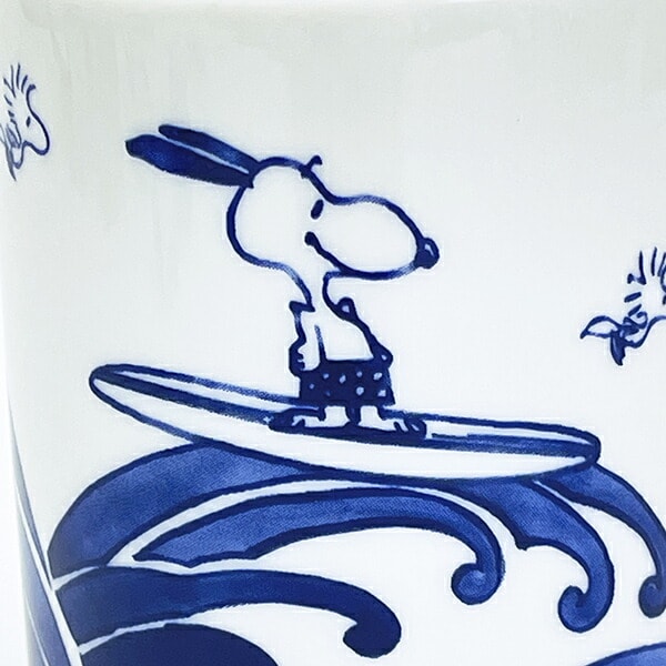 スヌーピー 波 寿司湯呑 コップ 縁起ものシリーズ 日本製 SNOOPY