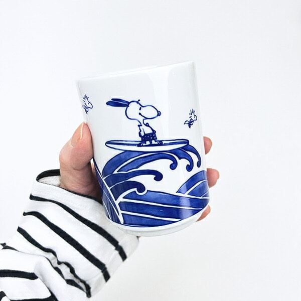 スヌーピー 波 寿司湯呑 コップ 縁起ものシリーズ 日本製 SNOOPY