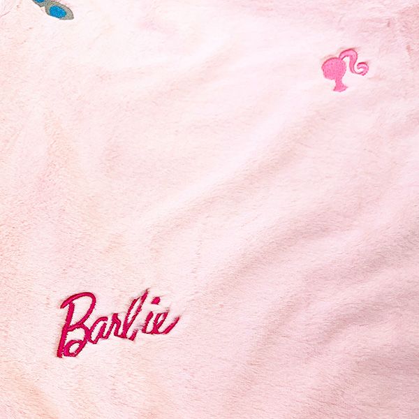 Barbie 巾着付き ブランケット PK バービー インテリア リラックス
