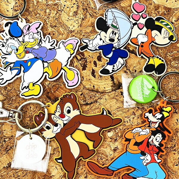 ディズニー グーフィー＆マックス ライブリーラバーチャームキーホルダー ACCOMMODE アコモデ Disney