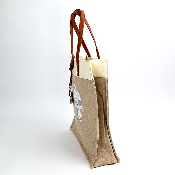 スヌーピー PEANUTS JUTE SQUAREBAG バッグ トート 通勤 通学