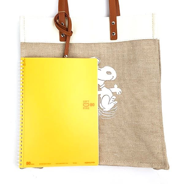 スヌーピー PEANUTS JUTE SQUAREBAG バッグ トート 通勤 通学