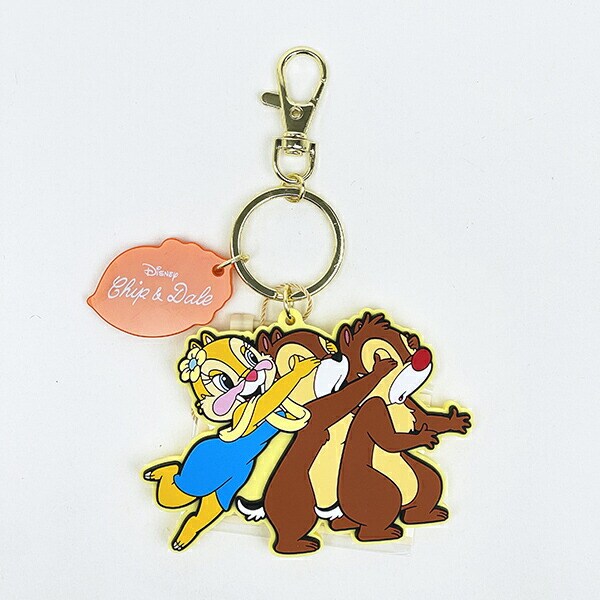 ディズニー クラリス アドラブルラバーチャーム キーホルダー チップとデール ACCOMMODE アコモデ Disney