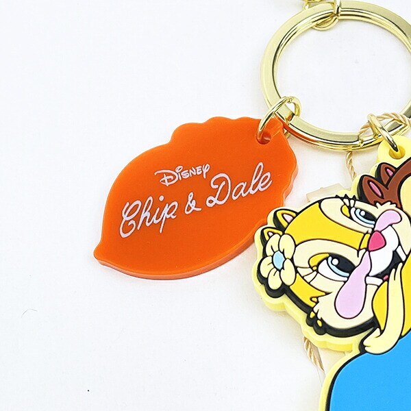ディズニー クラリス アドラブルラバーチャーム キーホルダー チップとデール ACCOMMODE アコモデ Disney