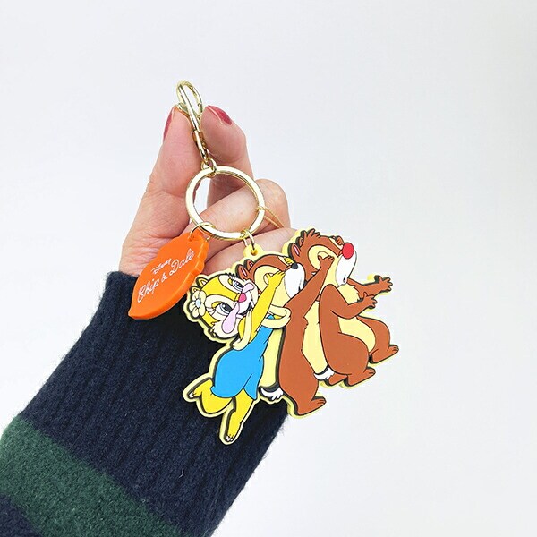 ディズニー クラリス アドラブルラバーチャーム キーホルダー チップとデール ACCOMMODE アコモデ Disney