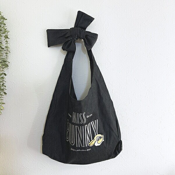 ディズニー ミス・バニー リボンハンドルトートバッグ ブラック バンビ ACCOMMODE アコモデ Disney
