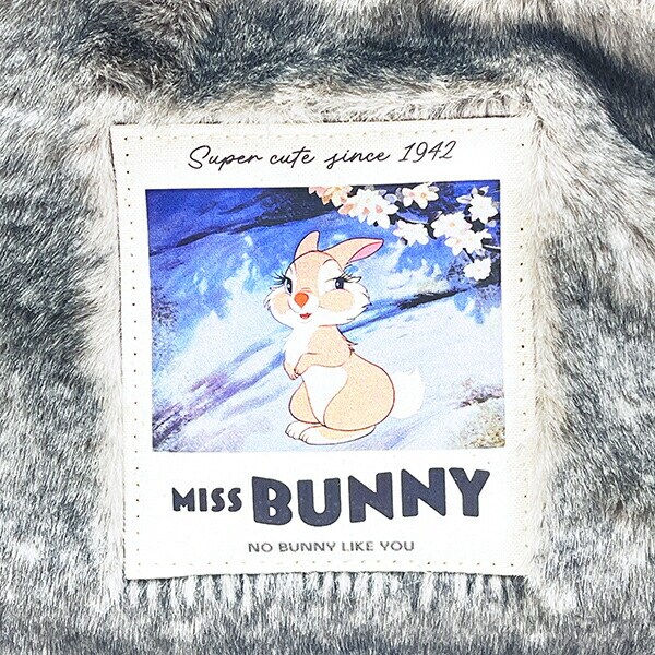 ディズニー ミスバニー ラベルファーショルダーバッグ グレー バンビ ACCOMMODE アコモデ Disney