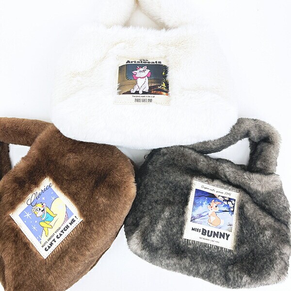 ディズニー ミスバニー ラベルファーショルダーバッグ グレー バンビ ACCOMMODE アコモデ Disney