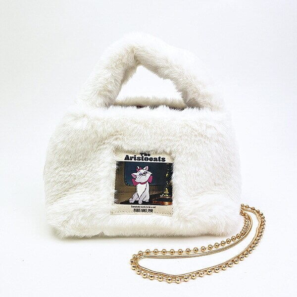 ディズニー マリー ラベルファーショルダーバッグ アイボリー ACCOMMODE アコモデ Disney