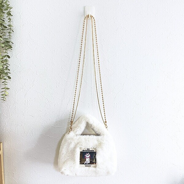 ディズニー マリー ラベルファーショルダーバッグ アイボリー ACCOMMODE アコモデ Disney