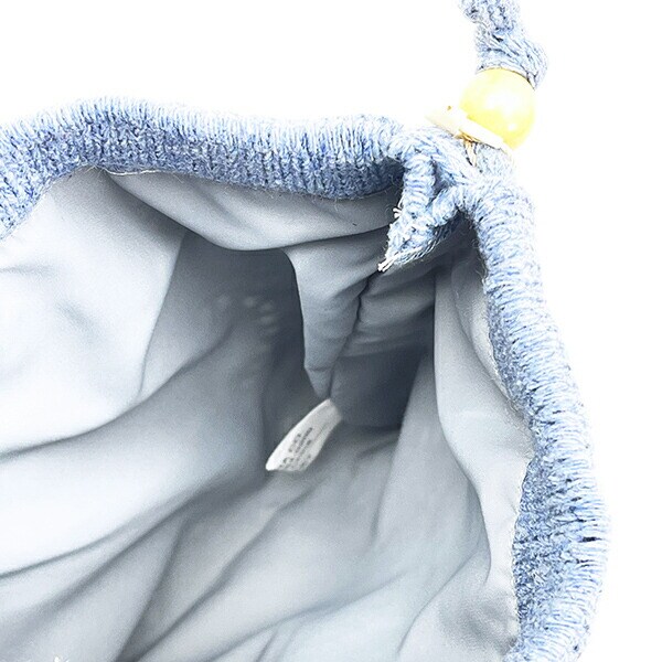 ディズニー ミスバニー ハートニット巾着ポーチ ブルー バンビ ACCOMMODE アコモデ Disney