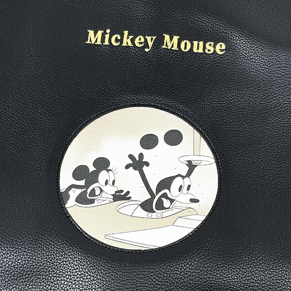 ディズニー ミッキーマウス ワンショルダーレイヤーデザイントートバッグ ブラック ACCOMMODE アコモデ Disney