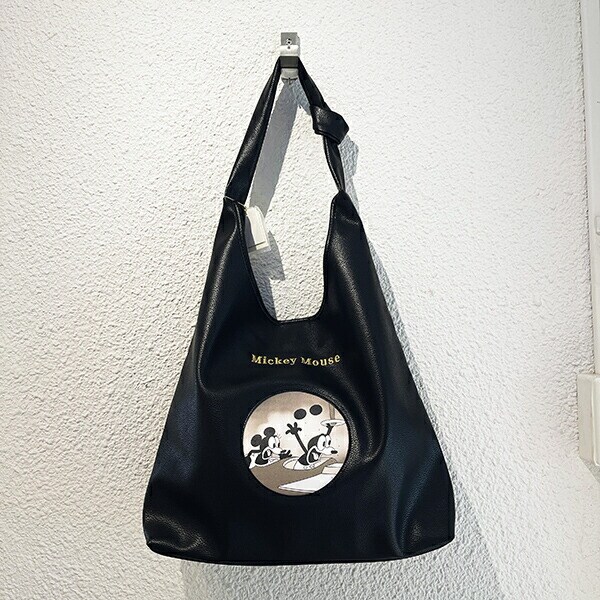 ディズニー ミッキーマウス ワンショルダーレイヤーデザイントートバッグ ブラック ACCOMMODE アコモデ Disney