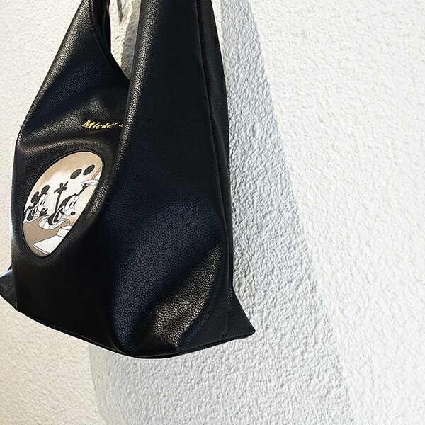 ディズニー ミッキーマウス ワンショルダーレイヤーデザイントートバッグ ブラック ACCOMMODE アコモデ Disney