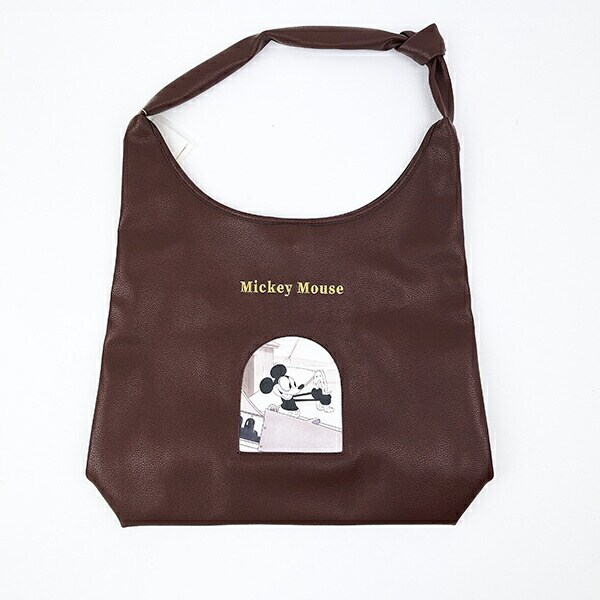 ディズニー ミッキーマウス ワンショルダーレイヤーデザイントートバッグ ブラウン ACCOMMODE アコモデ Disney