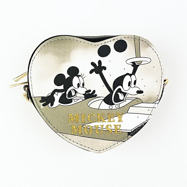 ディズニー ミッキーマウス ハートプリントポーチ ブラック ACCOMMODE アコモデ Disney