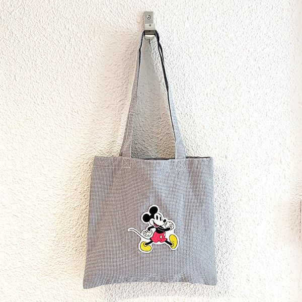 ディズニー フレンズチェックトートバッグ Disney  ミッキー
