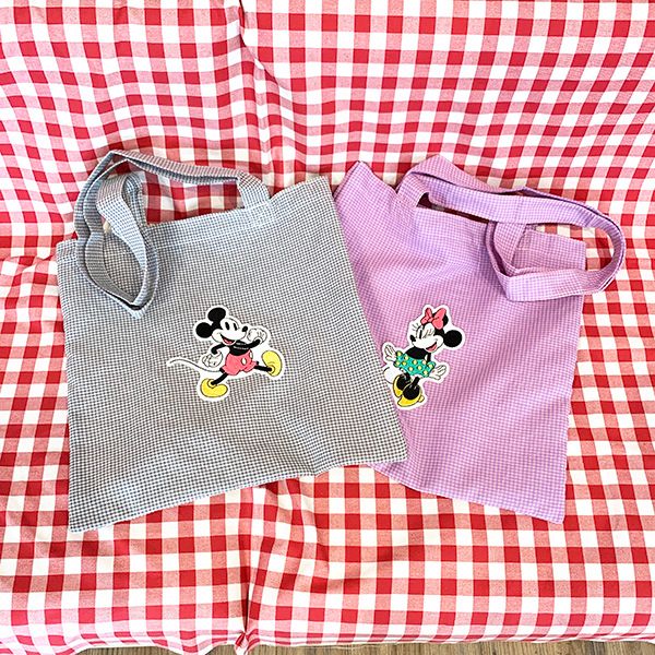 ディズニー フレンズチェックトートバッグ Disney  ミッキー