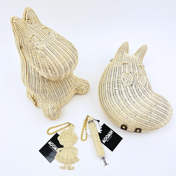 ムーミン ラタンバッグ フェイス ショルダーバッグ ACCOMMODE アコモデ MOOMIN