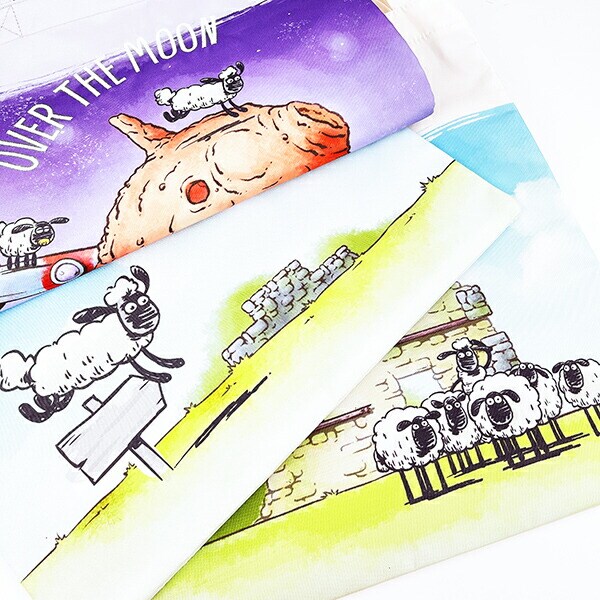 ひつじのショーン グラフィックトートバッグ ホワイト