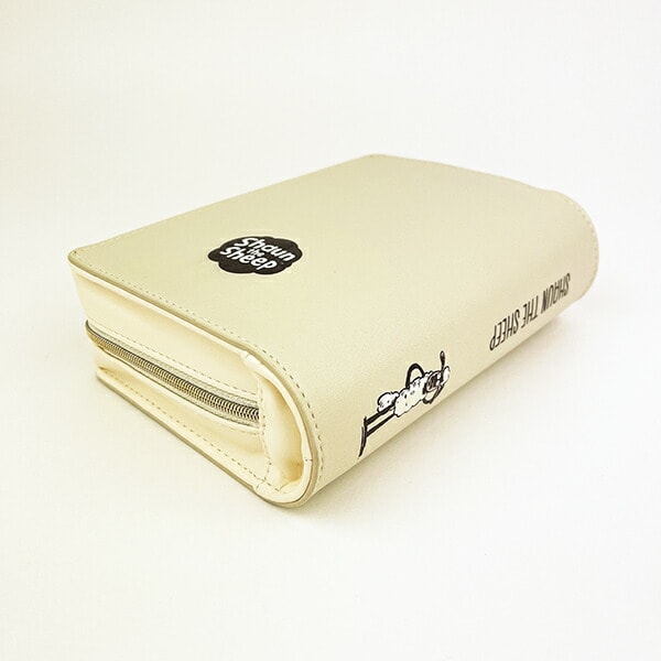 ひつじのショーン BOOK型ポーチ (アイボリー)