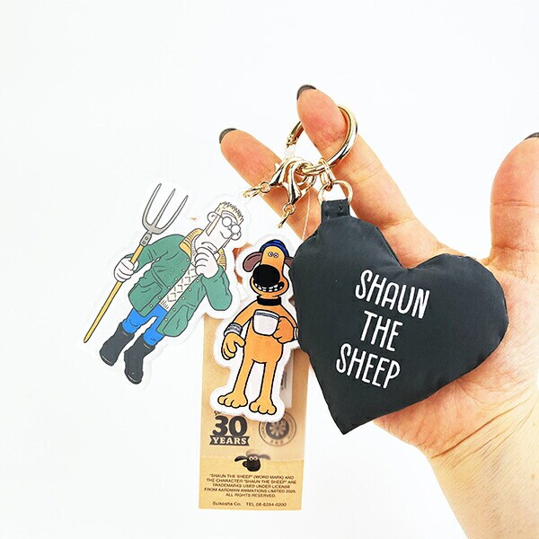 ひつじのショーン コンビチャーム ブラック キーホルダー