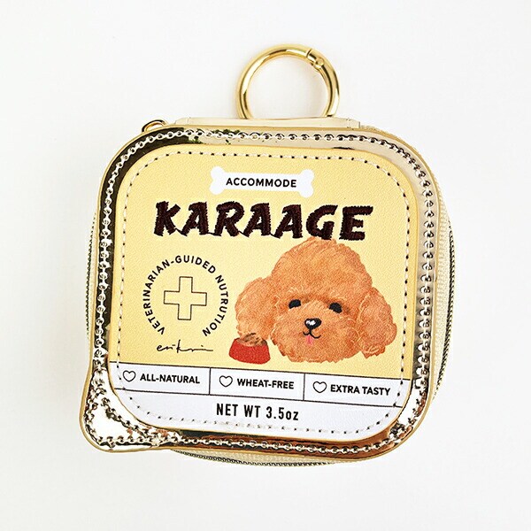 ACCOMMODE(アコモデ) エリクリン ドッグフードダイカットポーチ ゴールド