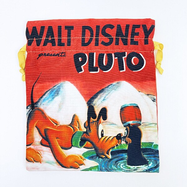 ディズニー プルート ポスターアート巾着 レッド ACCOMMODE アコモデ Disney