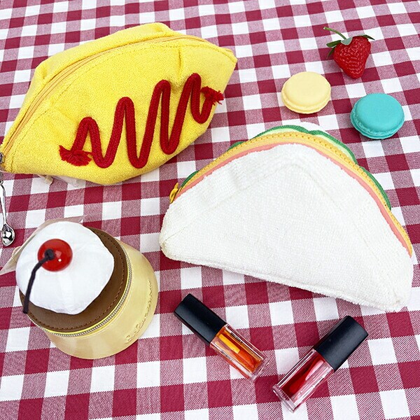 ACCOMMODE (アコモデ) 喫茶 オムライス ポーチ (イエロー)