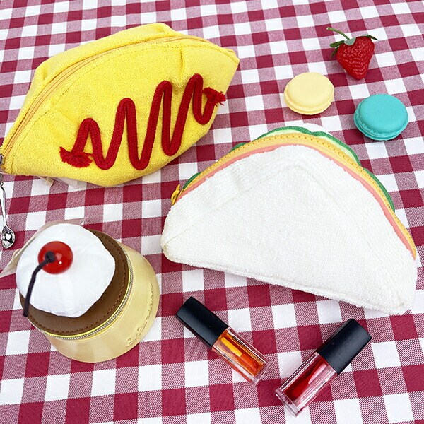 ACCOMMODE (アコモデ) 喫茶 サンドイッチ ポーチ (アイボリー)