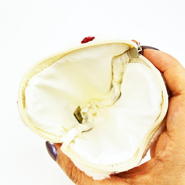 ACCOMMODE(アコモデ) ハートボールポーチ アイボリー