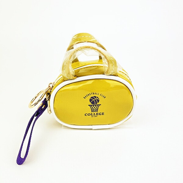 ACCOMMODE(アコモデ) エナメルミニボストン イエロー ポーチ