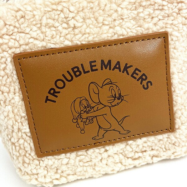 トムとジェリー フレンズボアミニポーチ (ブラウン) トムジェリ