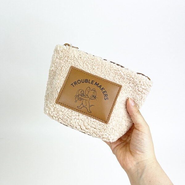 トムとジェリー フレンズボアミニポーチ (ブラウン) トムジェリ