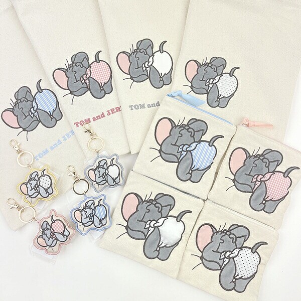 トムとジェリー タフィーおむつカラバリチャーム (ホワイト) キーホルダー トムジェリ