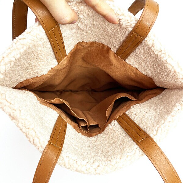 トムとジェリー フレンズボアトートバッグ (ブラウン) トムジェリ