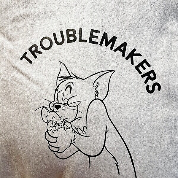 トムとジェリー フレンズボアトートバッグ (グレー) トムジェリ