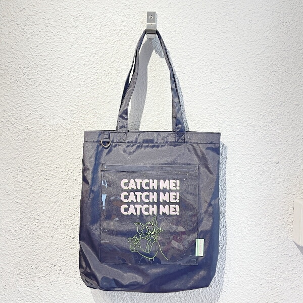 トムとジェリー ポケットトートバッグ ブラック