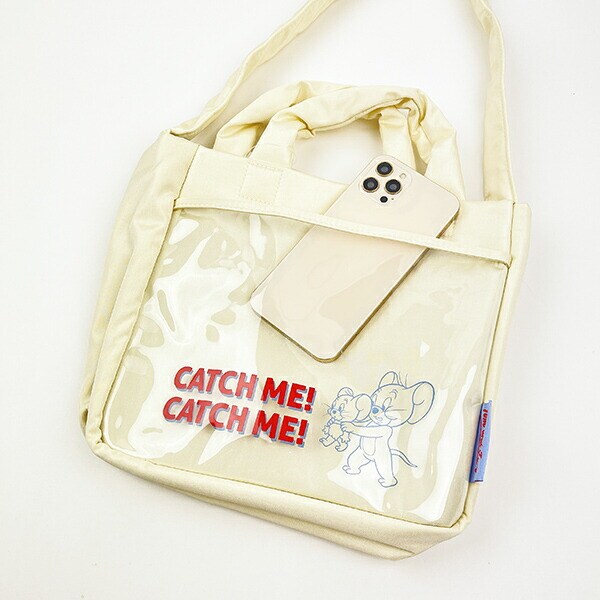 トムとジェリー ポケットショルダーバッグ アイボリー