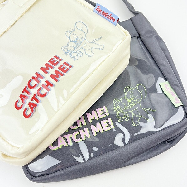 トムとジェリー ポケットショルダーバッグ アイボリー